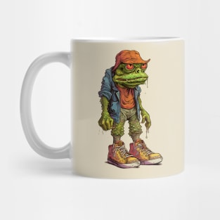 Mr. Frog, frog illustration, toad, amphibi man Mug